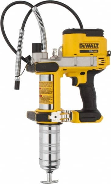 DeWALT - 10,000 Max psi, Flexible Battery-Operated Grease Gun - 16 oz Capacity, Bulk & Cartridge Fill, Includes Shoulder Strap - Caliber Tooling