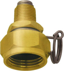 SANI-LAV - 1 Piece, 3/8 NPT & 3/4 GHT MNPT x FGHT, Brass Reusable Hose Male Swivel Fitting - 1/4" Hose ID x 1-1/4" Hose OD - Caliber Tooling