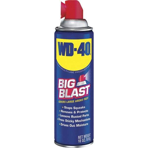 WD-40 - 18 oz Multi-Use Product with Big-Blast Spray - Liquid, Stop Squeaks, Removes & Protects, Loosens Rusted Parts, Free Sticky Mechanisms, Drives Out Moisture - Caliber Tooling