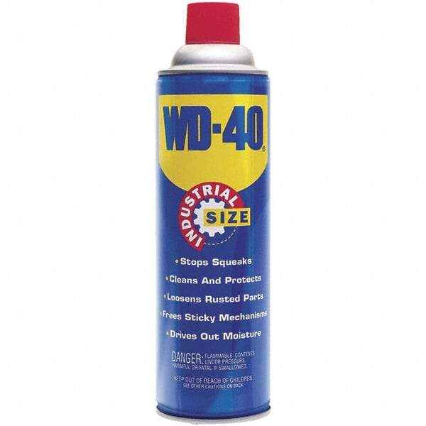 WD-40 - 16 oz Multi-Use Product Industrial Size - Multi-Purpose Lubricant: Stop Squeaks, Removes & Protects, Loosens Rusted Parts, Free Sticky Mechanisms, Drives Out Moisture - Caliber Tooling