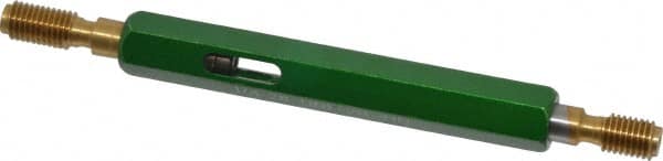 GF Gage - 1/4-28, Class 2B, Double End Plug Thread Go/No Go Gage - High Speed Steel, Size 1 Handle Included - Caliber Tooling