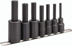 Proto - 7 Piece 1/2" Drive Inch Impact Hex Bit Socket Set - 1/4 to 5/8" Hex - Caliber Tooling