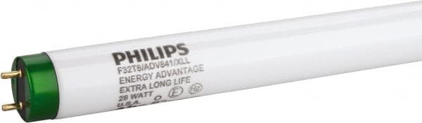 Philips - 28 Watt Fluorescent Tubular Medium Bi-Pin Lamp - 4,100°K Color Temp, 2,725 Lumens, T8, 36,000 hr Avg Life - Caliber Tooling