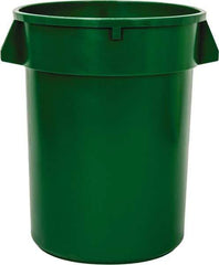 PRO-SOURCE - 32 Gal Green Round Trash Can - Polyethylene - Caliber Tooling