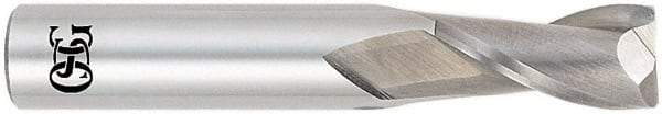 OSG - 1/2", 2 Flute, Single End, Solid Carbide, 0.045" Corner Radius End Mill - 3" OAL, 30° Helix, Right Hand Flute, 1" LOC, Right Hand Cut - Caliber Tooling