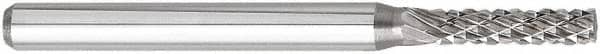 OSG - 1/8" Cut Diam, 1/8" Shank Diam, Ball Head Burr - Carbide, Radius End, 1/8" LOC, 1-1/2" OAL - Caliber Tooling