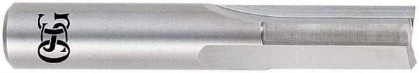 OSG - 3/8" Diam, 3/8" Shank Diam, 7/8" Length of Cut, 3 Flute Straight Router Bit - 2-1/2" Overall Length, Right Hand Cut, Solid Carbide - Caliber Tooling