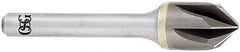 OSG - 1/2" Head Diam, 1/4" Shank Diam, Multi Flute 82° Solid Carbide Countersink - Caliber Tooling