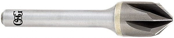 OSG - 1" Head Diam, 1/2" Shank Diam, Multi Flute 90° Solid Carbide Countersink - Caliber Tooling