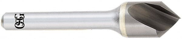 OSG - 3/16" Head Diam, 3/16" Shank Diam, 1 Flute 60° Solid Carbide Countersink - Caliber Tooling