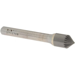 OSG - 3/8" Head Diam, 1/4" Shank Diam, 20 Flute 82° Solid Carbide Countersink - Caliber Tooling