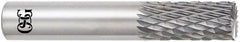 OSG - 1/8" Diam, 1/2" LOC, End Mill End, Solid Carbide Diamond Pattern Router Bit - Right Hand Cut, 1-1/2" OAL, 1/8" Shank Diam, Use on Alloy Steel, Carbon Steel, Hardened Steel - Caliber Tooling