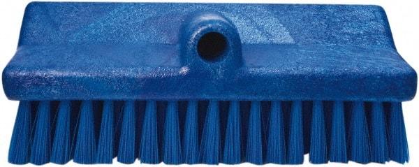 PRO-SOURCE - 1-3/4" Bristle Length, Polypropylene Food Service Brush - 10" Long x 5" Wide Head, 20" OAL, Long Handle, Blue, Foam Block - Caliber Tooling