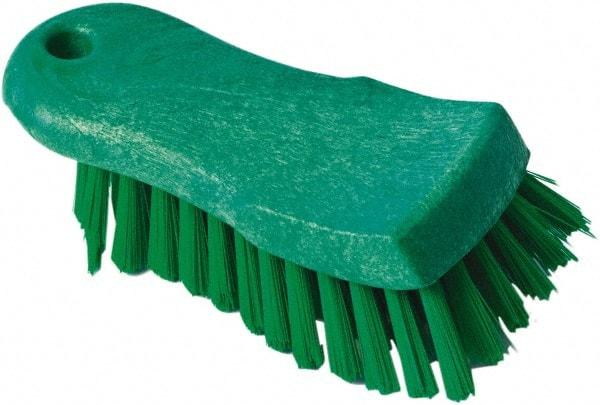 PRO-SOURCE - 1-1/16" Bristle Length, Polypropylene Food Service Brush - 6" Long x 2.63" Wide Head, Green, Foam Block - Caliber Tooling