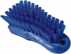 PRO-SOURCE - 1-1/16" Bristle Length, Polypropylene Food Service Brush - 6" Long x 2.63" Wide Head, Blue, Foam Block - Caliber Tooling