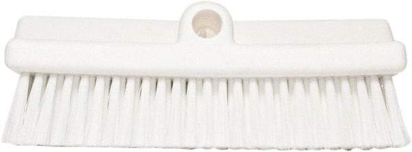 PRO-SOURCE - 1-3/4" Bristle Length, Polypropylene Food Service Brush - 10" Long x 5" Wide Head, 20" OAL, Long Handle, White, Foam Block - Caliber Tooling