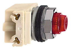 Schneider Electric - 240 VAC Red Lens Incandescent Pilot Light - Round Lens, Screw Clamp Connector - Caliber Tooling