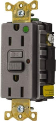 Hubbell Wiring Device-Kellems - 1 Phase, 5-15R NEMA, 125 VAC, 15 Amp, Self Grounding, GFCI Receptacle - 2 Pole, Back and Side Wiring, Hospital Grade - Caliber Tooling