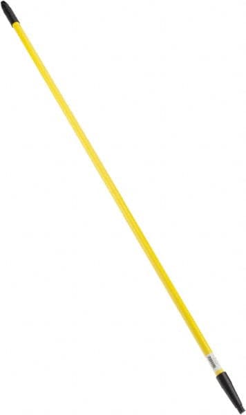 PRO-SOURCE - 60 x 1-1/4" Fiberglass Handle for Floor Squeegees & Push Brooms - Threaded Connection, Yellow - Caliber Tooling