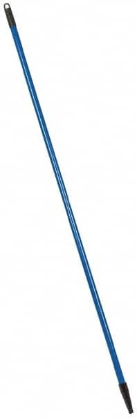 PRO-SOURCE - 60 x 1-1/4" Fiberglass Handle for Floor Squeegees & Push Brooms - Threaded Connection, Blue - Caliber Tooling