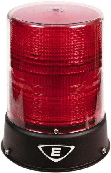 Edwards Signaling - 24 VAC/VDC, 4X NEMA Rated, LED, Red, Flashing, Steady Light - 65 Flashes per min, 3/4 Inch Pipe, 6-1/2 Inch Diameter, 8 Inch High, IP66 Ingress Rating, Pipe Mount - Caliber Tooling