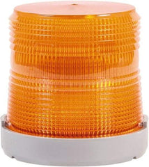 Edwards Signaling - 120 VAC, 4X NEMA Rated, LED, Amber, Flashing, Steady Light - 65 Flashes per min, 1/2 Inch Pipe, 4-9/32 Inch Diameter, 4-7/32 Inch High, Panel Mount, Pipe Mount - Caliber Tooling