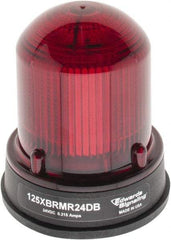 Edwards Signaling - 24 VDC, 4X NEMA Rated, LED, Red, Flashing, Steady Light - 65 Flashes per min, 3/4 Inch Pipe, 3-1/4 Inch Diameter, 3-7/8 Inch High, Panel Mount, Pipe Mount - Caliber Tooling