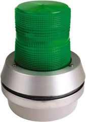 Edwards Signaling - 120 VAC, LED, Green, Flashing Light - 65 Flashes per min, 1/2 Inch Pipe, 6 Inch Diameter, 7-3/8 Inch High, Box Mount, Pane, Pipe, Surface and Wall Mount - Caliber Tooling