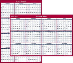 AT-A-GLANCE - 1 Sheet, 32 x 48", Erasable Wall Planner - Blue & Red - Caliber Tooling