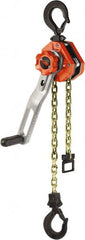 CM - 3,000 Lb Lifting Capacity, 20' Lift Height, Lever Hoist - Made from Chain, 60.7 Lb Avg Pull to Lift Rated Load, 1 Chain - Caliber Tooling