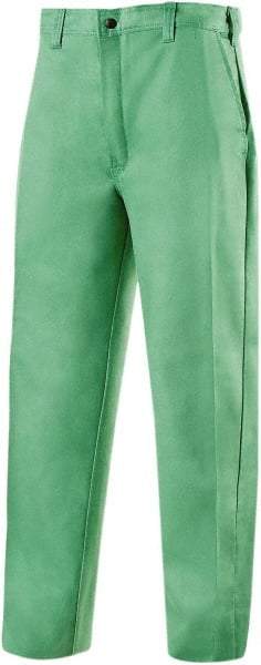 Steiner - Cotton Flame Resistant/Retardant Pants - Zipper Closure, 4 Pockets, 40" Waist, 34" Inseam, Green, ASTM D6413-10 - Caliber Tooling