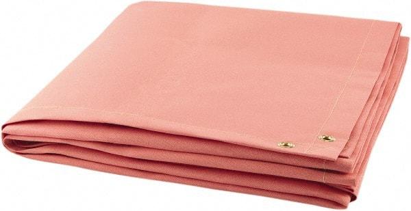 Steiner - 6' High x 6' Wide x 0.016" Thick Acrylic Coated Fiberglass Welding Blanket - Salmon, Grommet - Caliber Tooling