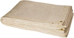 Steiner - 6' High x 6' Wide x 0.05" Thick Fiberglass Welding Blanket - Tan, Grommet - Caliber Tooling