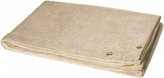 Steiner - 6' High x 10' Wide x 0.035" Thick Fiberglass Welding Blanket - Tan, Grommet - Caliber Tooling