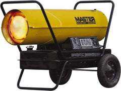 Master - 400,000 BTU Rating, Multi-Fuel Forced Air Heater - 10,000 Sq Ft Max Heating Area, 24 Gal Capacity, Fuel with Kerosene, Diesel & Fuel Oil - Caliber Tooling