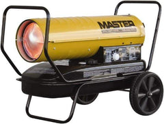 Master - 135,000 BTU Rating, Multi-Fuel Forced Air Heater - 3,375 Sq Ft Max Heating Area, 10 Gal Capacity, Fuel with Kerosene, Diesel & Fuel Oil - Caliber Tooling