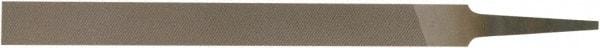 Nicholson - 4" Standard Precision Swiss Pattern Equalling File - Double Cut, 13/32" Width Diam x 5/64" Thick, With Tang - Caliber Tooling