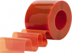 Clearway Door - Safety Orange QuickStrip Roll Dock Curtain Strips - 12" Wide x 200' Long x 1/8" Thick - Caliber Tooling