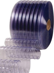 Clearway Door - Clear Ribbed Bulk Strip Roll Dock Curtain Strips - 16" Wide x 100' Long x 0.144" Thick - Caliber Tooling