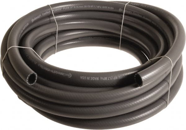 Continental ContiTech - 1" ID x 1.38" OD 25' Long Multipurpose Air Hose - 250 Working psi, -10 to 158°F, Gray - Caliber Tooling