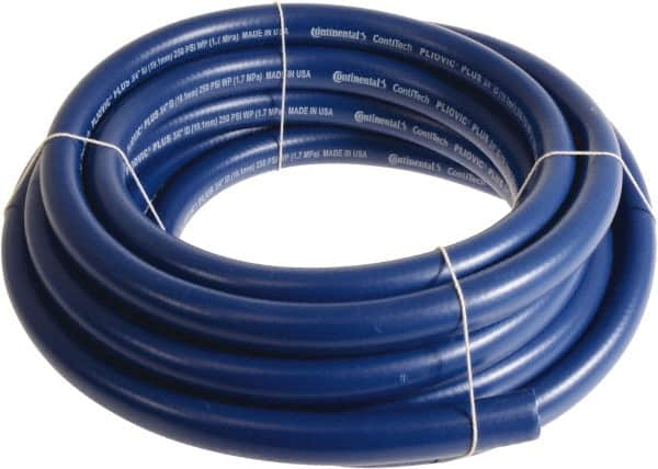 Continental ContiTech - 3/4" ID x 1.11" OD 25' Long Multipurpose Air Hose - 250 Working psi, -10 to 158°F, Blue - Caliber Tooling