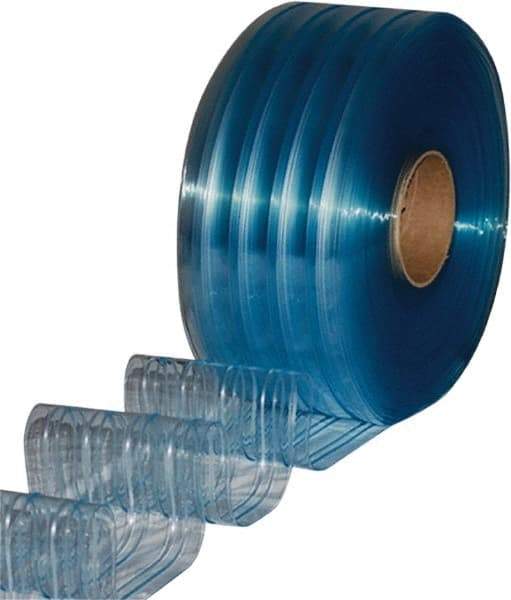 Clearway Door - Clear Ribbed QuickStrip Roll Dock Curtain Strips - 8" Wide x 150' Long x 0.072" Thick - Caliber Tooling