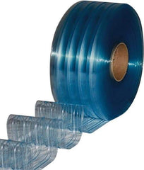 Clearway Door - Clear Ribbed Bulk Strip Roll Dock Curtain Strips - 8" Wide x 150' Long x 0.072" Thick - Caliber Tooling