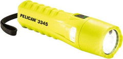 Pelican Products, Inc. - White LED Bulb, 280 Lumens, Industrial/Tactical Flashlight - Yellow Polycarbonate Body, 3 AA Alkaline Batteries Not Included - Caliber Tooling