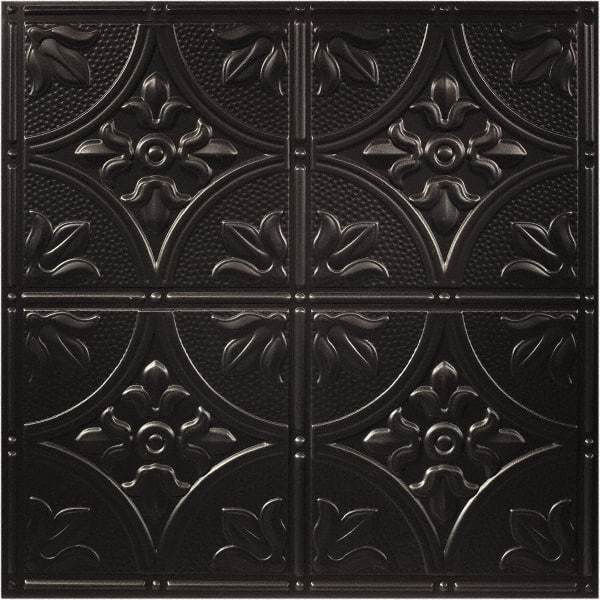 Genesis - 23-3/4" Long x 23-3/4" Wide x 0.11" Thick, Vinyl Ceiling Tile - ASTM E-84 Specification, Black - Caliber Tooling