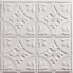 Genesis - 23-3/4" Long x 23-3/4" Wide x 0.11" Thick, Vinyl Ceiling Tile - ASTM E-84 Specification, White - Caliber Tooling