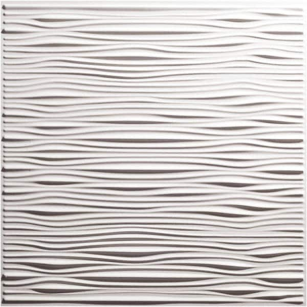 Genesis - Pack of 12 Drifts 23-3/4" x 23-3/4" x 0.11" Vinyl Ceiling Tiles - Caliber Tooling