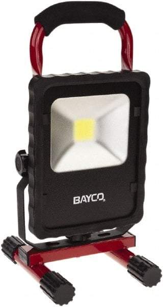 Bayco - 20 Watt, Electric, LED Portable Stand Mount Work Light - 6' Cord, 1 Head, 2,200 Lumens, Aluminum, 12.6" Long x 6.2" Wide x 6.4" High - Caliber Tooling