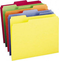 SMEAD - 8-1/2 x 11", Letter Size, Assorted Colors, File Folders with Top Tab - 11 Point Stock, 1/3 Tab Cut Location - Caliber Tooling