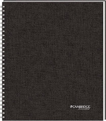 Cambridge - 80 Sheet, 8-1/2 x 11-3/4", Legal (Style) Meeting Notebook - Black - Caliber Tooling